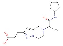 3-{5-[2-(cyclopentylamino)-1-methyl-2-oxoethyl]-4,5,6,7-tetrahydropyrazolo[1,5-a]pyrazin-2-yl}propanoic acid