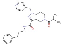 5-isobutyryl-N-(3-phenylpropyl)-1-(4-pyridinylmethyl)-4,5,6,7-tetrahydro-1H-pyrazolo[4,3-c]pyridine-3-carboxamide