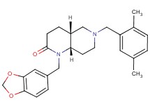 (4aR*,8aS*)-1-(1,3-benzodioxol-5-ylmethyl)-6-(2,5-dimethylbenzyl)octahydro-1,6-naphthyridin-2(1H)-one