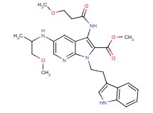 methyl 1-[2-(1H-indol-3-yl)ethyl]-5-[(2-methoxy-1-methylethyl)amino]-3-[(3-methoxypropanoyl)amino]-1H-pyrrolo[2,3-b]pyridine-2-carboxylate