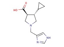 (3S*,4S*)-4-cyclopropyl-1-(1H-imidazol-4-ylmethyl)-3-pyrrolidinecarboxylic acid