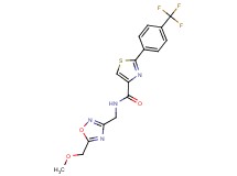N-{[5-(methoxymethyl)-1,2,4-oxadiazol-3-yl]methyl}-2-[4-(trifluoromethyl)phenyl]-1,3-thiazole-4-carboxamide