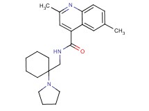 2,6-dimethyl-N-{[1-(1-pyrrolidinyl)cyclohexyl]methyl}-4-quinolinecarboxamide