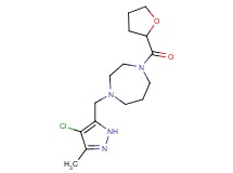 1-[(4-chloro-3-methyl-1H-pyrazol-5-yl)methyl]-4-(tetrahydrofuran-2-ylcarbonyl)-1,4-diazepane