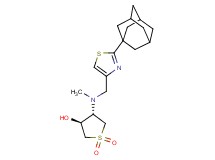 (3S*,4S*)-4-[{[2-(1-adamantyl)-1,3-thiazol-4-yl]methyl}(methyl)amino]tetrahydrothiophene-3-ol 1,1-dioxide