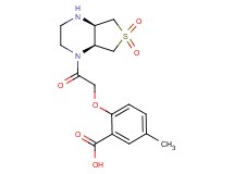 2-{2-[rel-(4aR,7aS)-6,6-dioxidohexahydrothieno[3,4-b]pyrazin-1(2H)-yl]-2-oxoethoxy}-5-methylbenzoic acid hydrochloride