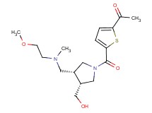 1-{5-[((3R*,4R*)-3-(hydroxymethyl)-4-{[(2-methoxyethyl)(methyl)amino]methyl}pyrrolidin-1-yl)carbonyl]-2-thienyl}ethanone