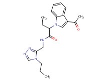 2-(3-acetyl-1H-indol-1-yl)-N-[(4-propyl-4H-1,2,4-triazol-3-yl)methyl]butanamide