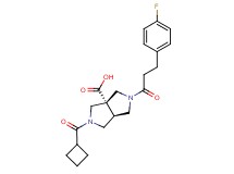 (3aS*,6aS*)-2-(cyclobutylcarbonyl)-5-[3-(4-fluorophenyl)propanoyl]hexahydropyrrolo[3,4-c]pyrrole-3a(1H)-carboxylic acid