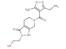 6-[(3-ethyl-5-methylisoxazol-4-yl)carbonyl]-2-(2-hydroxyethyl)-1,2,4,5,6,7-hexahydro-3H-pyrazolo[3,4-c]pyridin-3-one