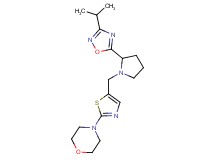 4-(5-{[2-(3-isopropyl-1,2,4-oxadiazol-5-yl)-1-pyrrolidinyl]methyl}-1,3-thiazol-2-yl)morpholine