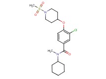 3-chloro-N-cyclohexyl-N-methyl-4-{[1-(methylsulfonyl)-4-piperidinyl]oxy}benzamide