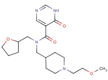 N-{[1-(2-methoxyethyl)piperidin-4-yl]methyl}-6-oxo-N-(tetrahydrofuran-2-ylmethyl)-1,6-dihydropyrimidine-5-carboxamide