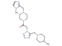 1-[(1-methyl-1H-imidazol-2-yl)methyl]-4-({5-[(4-methyl-1-piperidinyl)methyl]-1H-tetrazol-1-yl}acetyl)piperazine
