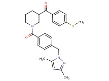 (1-{4-[(3,5-dimethyl-1H-pyrazol-1-yl)methyl]benzoyl}-3-piperidinyl)[4-(methylthio)phenyl]methanone