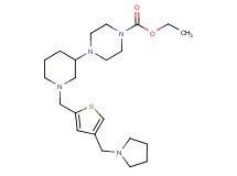 ethyl 4-(1-{[4-(1-pyrrolidinylmethyl)-2-thienyl]methyl}-3-piperidinyl)-1-piperazinecarboxylate