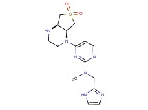 4-[(4aR*,7aS*)-6,6-dioxidohexahydrothieno[3,4-b]pyrazin-1(2H)-yl]-N-(1H-imidazol-2-ylmethyl)-N-methylpyrimidin-2-amine