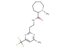 1-methyl-N-{2-[4-methyl-6-(trifluoromethyl)-2-pyrimidinyl]ethyl}-2-azepanecarboxamide
