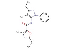 2-ethyl-N-(3-ethyl-4-methyl-1-phenyl-1H-pyrazol-5-yl)-4-methyl-1,3-oxazole-5-carboxamide