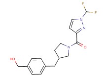 {4-[(1-{[1-(difluoromethyl)-1H-pyrazol-3-yl]carbonyl}pyrrolidin-3-yl)methyl]phenyl}methanol