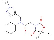 N-cyclohexyl-2-(5,5-dimethyl-2,4-dioxo-1,3-oxazolidin-3-yl)-N-[(1-methyl-1H-pyrazol-4-yl)methyl]acetamide