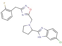 6-chloro-2-(1-{[3-(2-fluorobenzyl)-1,2,4-oxadiazol-5-yl]methyl}-2-pyrrolidinyl)-1H-benzimidazole