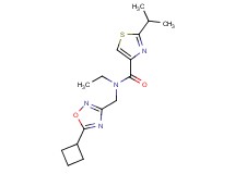 N-[(5-cyclobutyl-1,2,4-oxadiazol-3-yl)methyl]-N-ethyl-2-isopropyl-1,3-thiazole-4-carboxamide