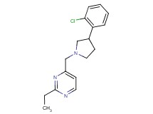4-{[3-(2-chlorophenyl)pyrrolidin-1-yl]methyl}-2-ethylpyrimidine