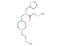 N-{[1-(2-methoxyethyl)-4-piperidinyl]methyl}-2-(methylthio)-N-(tetrahydro-2-furanylmethyl)acetamide