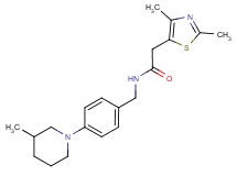 2-(2,4-dimethyl-1,3-thiazol-5-yl)-N-[4-(3-methylpiperidin-1-yl)benzyl]acetamide