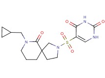 5-{[7-(cyclopropylmethyl)-6-oxo-2,7-diazaspiro[4.5]dec-2-yl]sulfonyl}pyrimidine-2,4(1H,3H)-dione