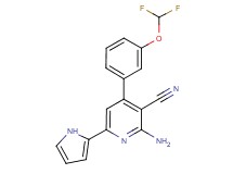 2-amino-4-[3-(difluoromethoxy)phenyl]-6-(1H-pyrrol-2-yl)nicotinonitrile