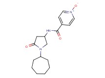 N-(1-cycloheptyl-5-oxo-3-pyrrolidinyl)isonicotinamide 1-oxide