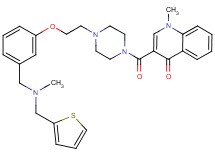 1-methyl-3-({4-[2-(3-{[methyl(2-thienylmethyl)amino]methyl}phenoxy)ethyl]-1-piperazinyl}carbonyl)-4(1H)-quinolinone