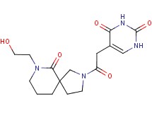 5-{2-[7-(2-hydroxyethyl)-6-oxo-2,7-diazaspiro[4.5]dec-2-yl]-2-oxoethyl}pyrimidine-2,4(1H,3H)-dione