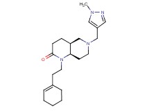 (4aS*,8aR*)-1-(2-cyclohex-1-en-1-ylethyl)-6-[(1-methyl-1H-pyrazol-4-yl)methyl]octahydro-1,6-naphthyridin-2(1H)-one