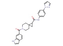 6-(1H-indol-6-ylcarbonyl)-N-[4-(1H-pyrazol-1-yl)phenyl]-6-azaspiro[2.5]octane-1-carboxamide