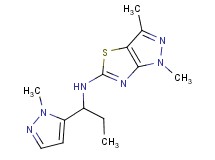 1,3-dimethyl-N-[1-(1-methyl-1H-pyrazol-5-yl)propyl]-1H-pyrazolo[3,4-d][1,3]thiazol-5-amine