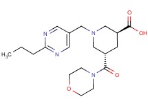 (3S*,5S*)-5-(4-morpholinylcarbonyl)-1-[(2-propyl-5-pyrimidinyl)methyl]-3-piperidinecarboxylic acid
