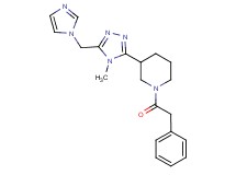 3-[5-(1H-imidazol-1-ylmethyl)-4-methyl-4H-1,2,4-triazol-3-yl]-1-(phenylacetyl)piperidine