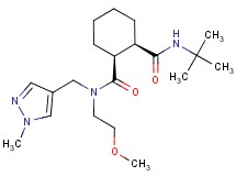(1S*,2R*)-N'-(tert-butyl)-N-(2-methoxyethyl)-N-[(1-methyl-1H-pyrazol-4-yl)methyl]cyclohexane-1,2-dicarboxamide
