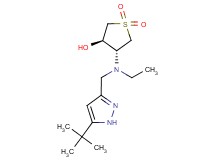 (3R*,4R*)-4-[[(5-tert-butyl-1H-pyrazol-3-yl)methyl](ethyl)amino]tetrahydrothiophene-3-ol 1,1-dioxide