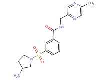 3-[(3-amino-1-pyrrolidinyl)sulfonyl]-N-[(5-methyl-2-pyrazinyl)methyl]benzamide hydrochloride