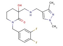 1-(3,4-difluorobenzyl)-3-({[(1,3-dimethyl-1H-pyrazol-4-yl)methyl]amino}methyl)-3-hydroxy-2-piperidinone