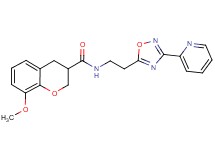 8-methoxy-N-[2-(3-pyridin-2-yl-1,2,4-oxadiazol-5-yl)ethyl]chromane-3-carboxamide
