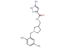 5-amino-N-{[1-(2,5-dimethylbenzyl)pyrrolidin-3-yl]methyl}-1H-pyrazole-3-carboxamide