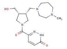 6-({(3R*,4R*)-3-(hydroxymethyl)-4-[(4-methyl-1,4-diazepan-1-yl)methyl]-1-pyrrolidinyl}carbonyl)-3(2H)-pyridazinone