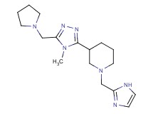 1-(1H-imidazol-2-ylmethyl)-3-[4-methyl-5-(pyrrolidin-1-ylmethyl)-4H-1,2,4-triazol-3-yl]piperidine