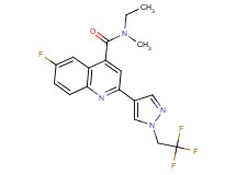 N-ethyl-6-fluoro-N-methyl-2-[1-(2,2,2-trifluoroethyl)-1H-pyrazol-4-yl]quinoline-4-carboxamide