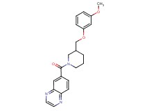 6-({3-[(3-methoxyphenoxy)methyl]-1-piperidinyl}carbonyl)quinoxaline